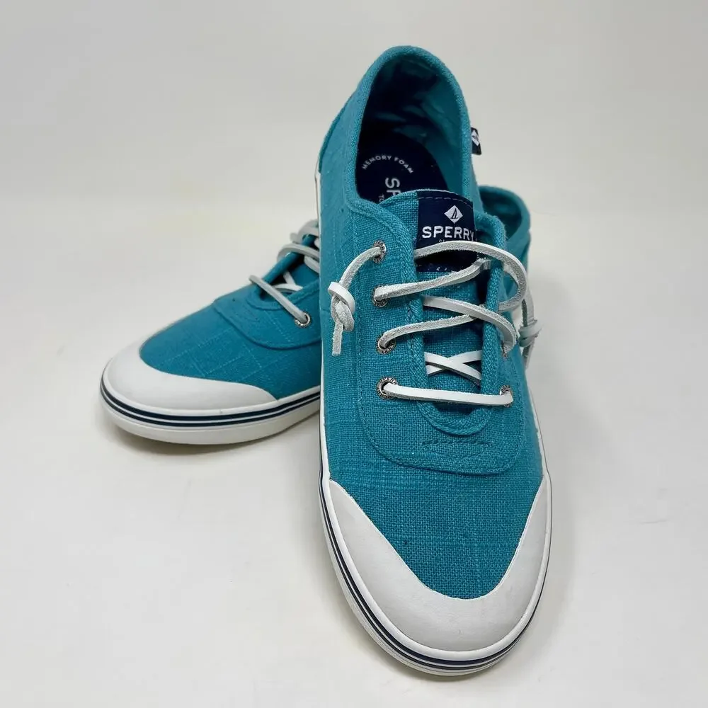 Sperry Lounge 2 Top-Sider Linen Comfort Style Sneakers Womens 9 Blue :: K.4.5